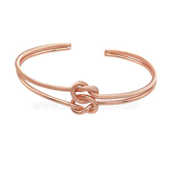 Copper Bangle Knot Rose Gold