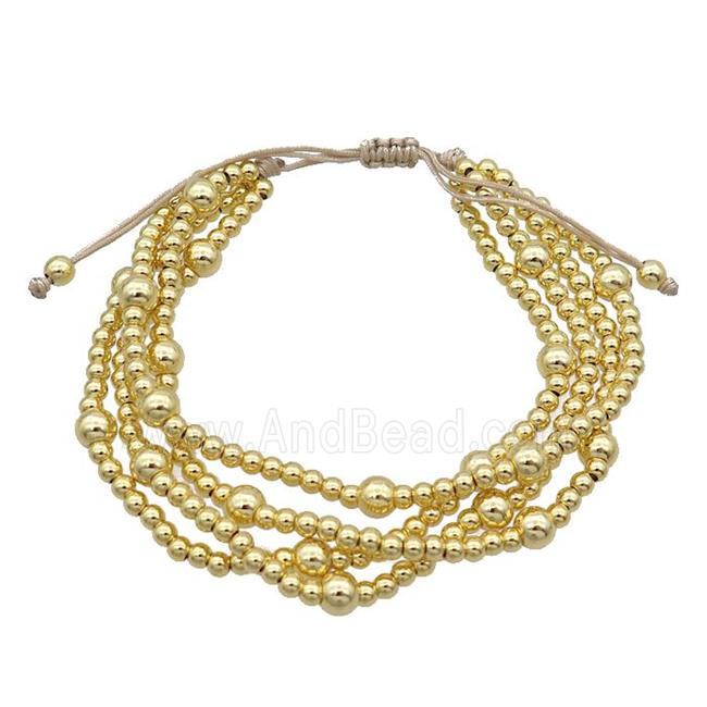 Copper Bracelet Adjustable Gold Plated