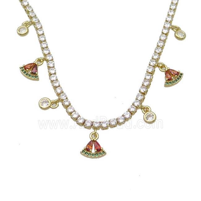 Copper Necklace Pave Crystal Glass Bell Gold Plated