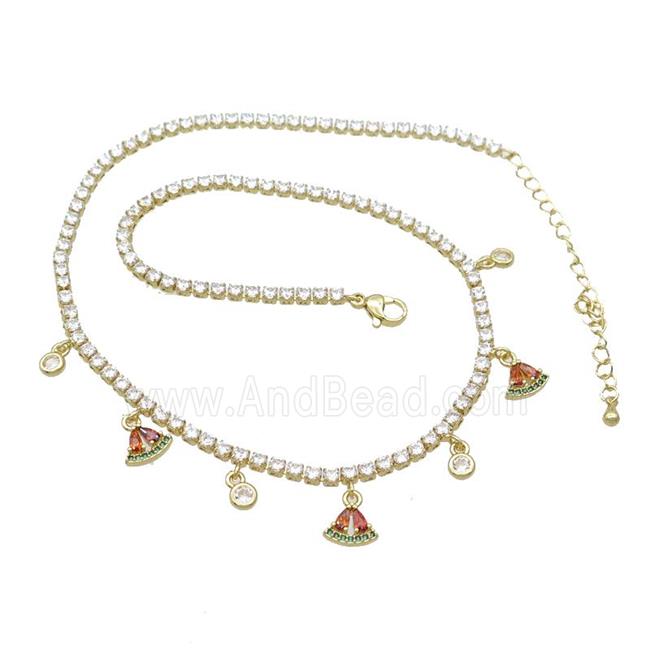 Copper Necklace Pave Crystal Glass Bell Gold Plated