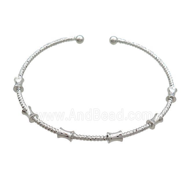 Copper Bangle Platinum Plated