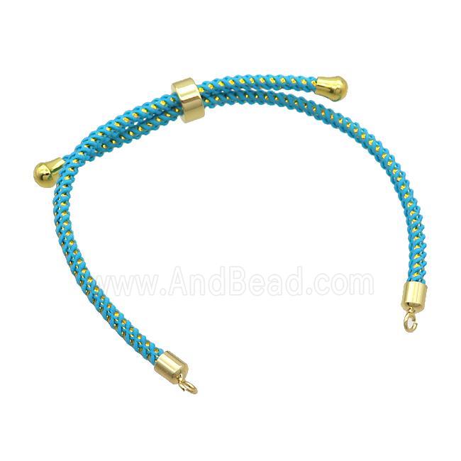 Aqua Nylon Bracelet Chain