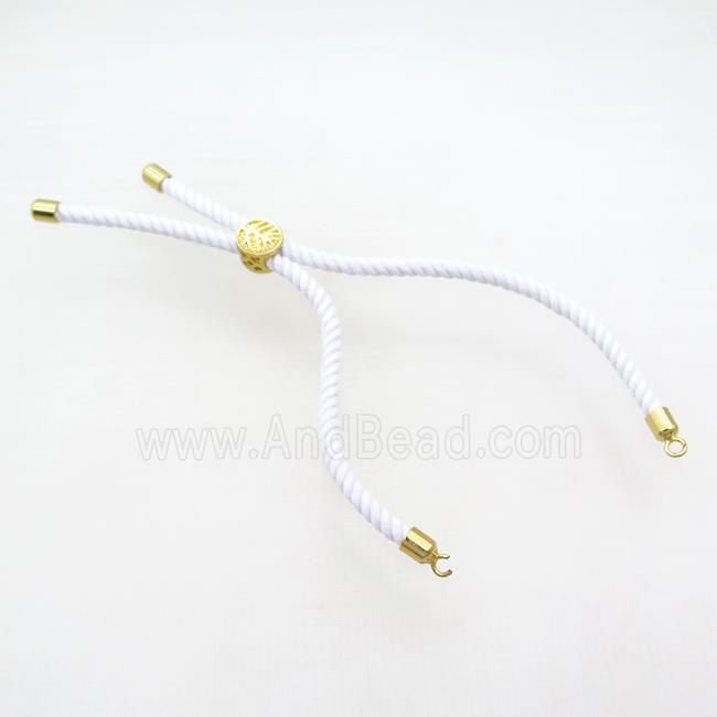 White Nylon Bracelet Cord Chain