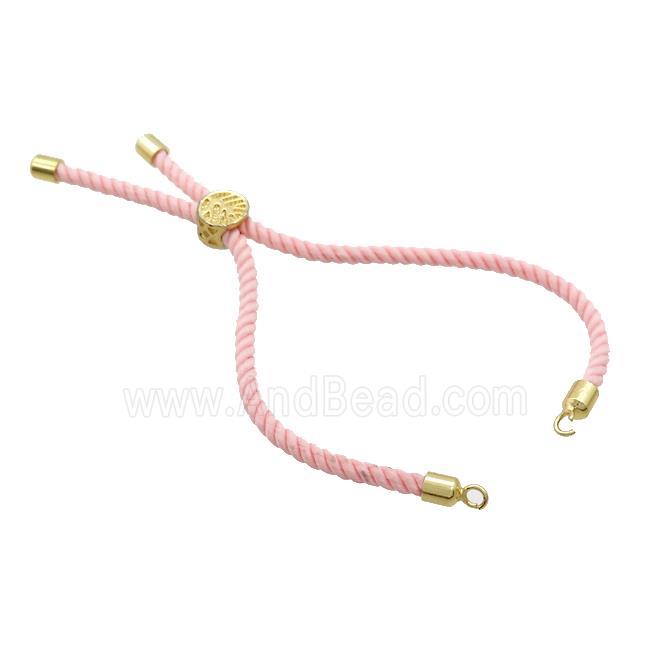 Lt.Pink Nylon Bracelet Cord Chain