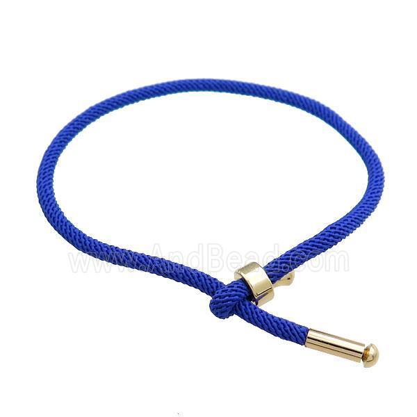 Royal Blue Nylon Bracelet Adjustable