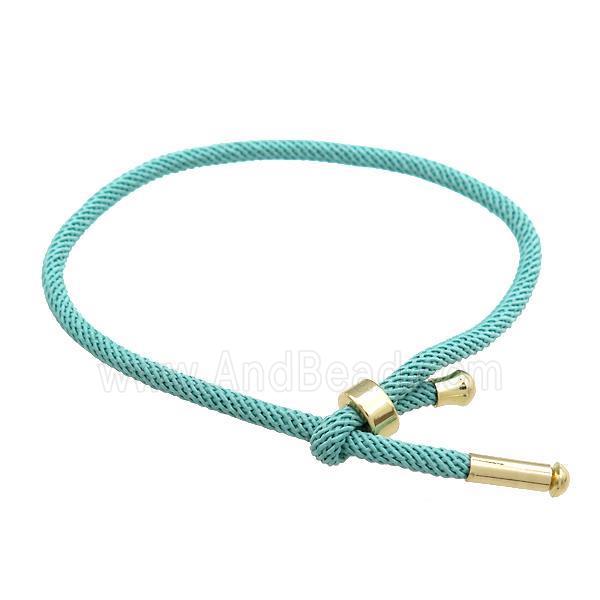 Nylon Bracelet Adjustable Mint Green