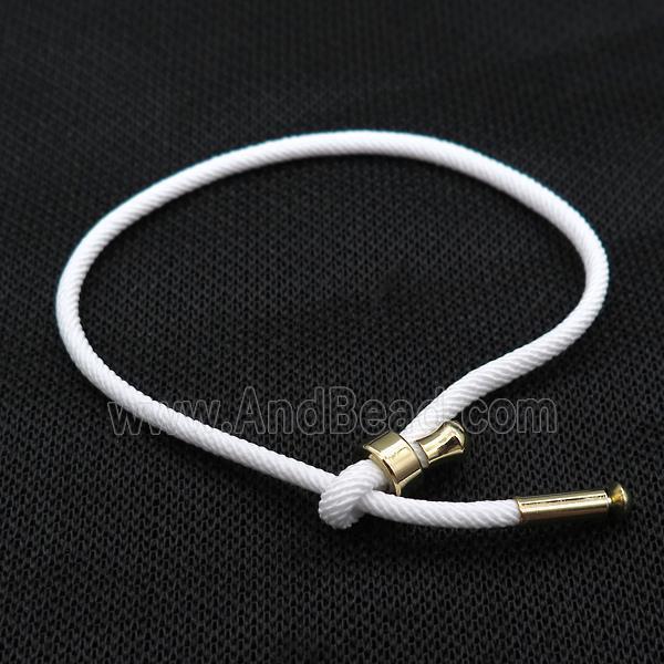 White Nylon Bracelet Adjustable