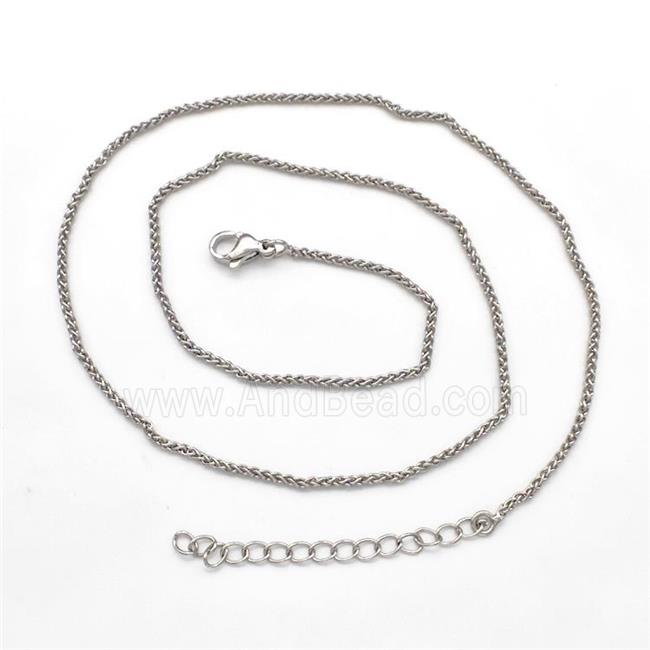 Copper Necklace Chain Platinum Plated