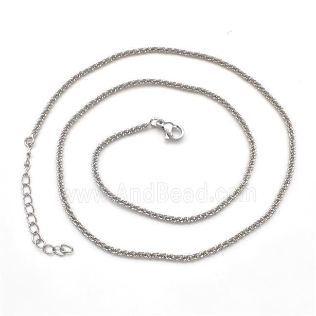 Copper Necklace Chain Platinum Plated