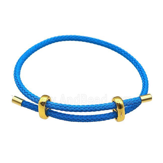 Skyblue Tiger Tail Steel Bracelet Adjustable