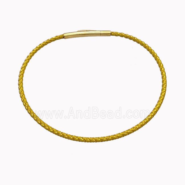 Nylon Cord Bracelet With Stainless Steel Clasp