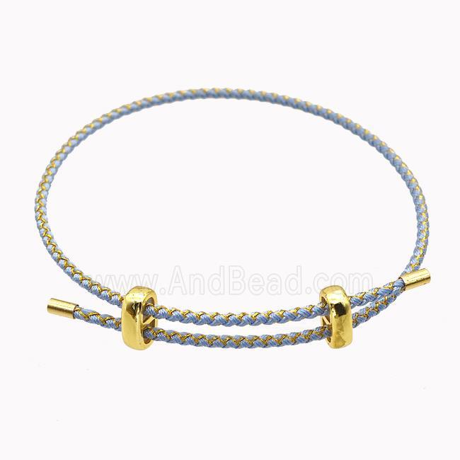 Blue Nylon Cord Bradelet Adjustable