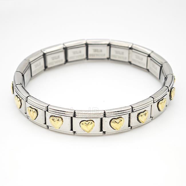 Stainless Steel Module Bracelet Heart
