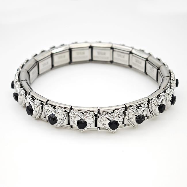Stainless Steel Module Bracelet Heart