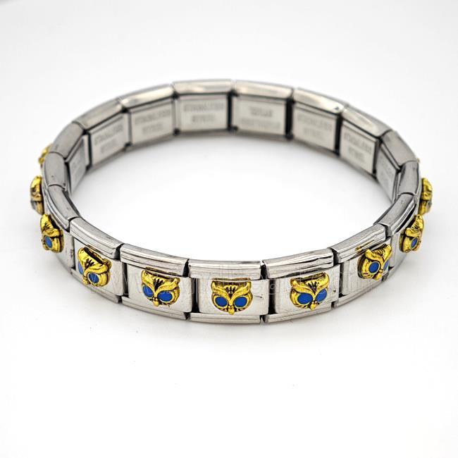 Stainless Steel Module Bracelet Owl