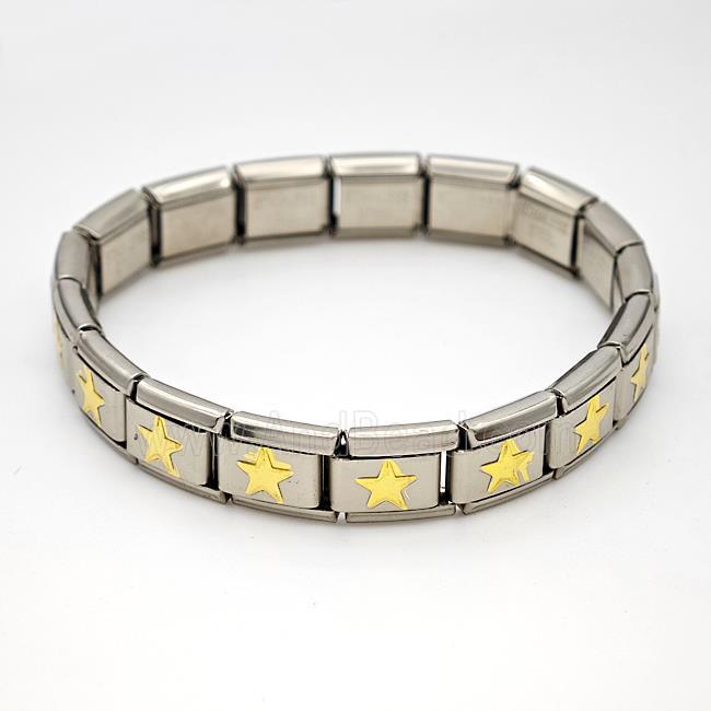 Stainless Steel Module Bracelet Star
