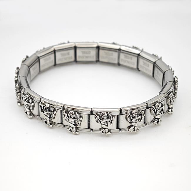 Stainless Steel Module Bracelet Cupid