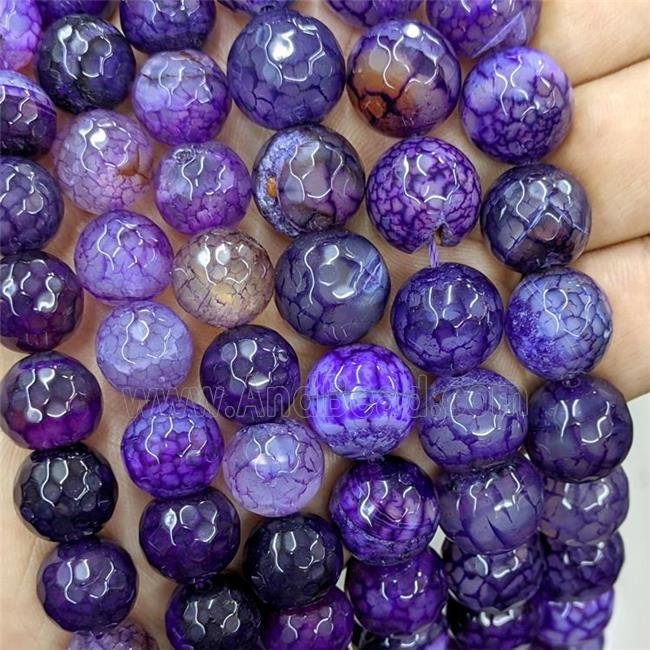 purple veins Agate Beads, faceted round