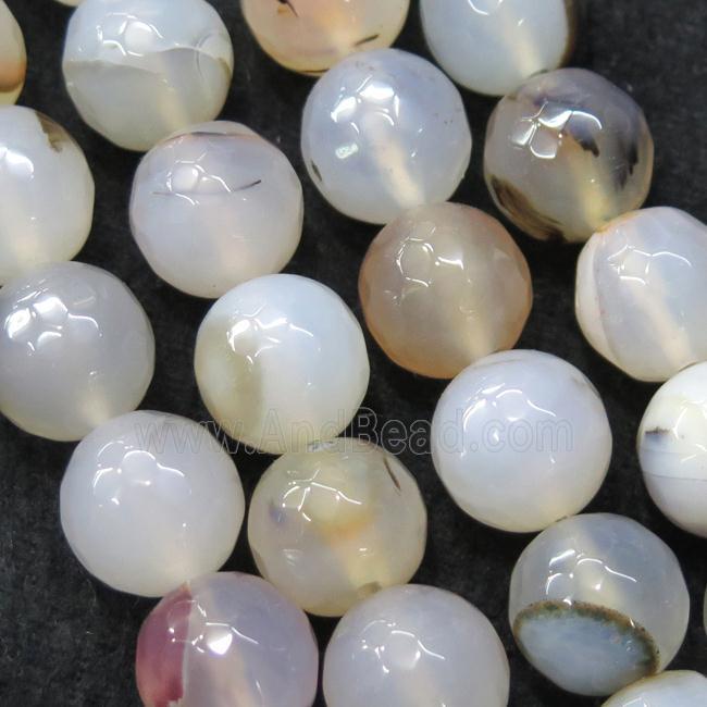 Heihua Agate Beads, faceted round