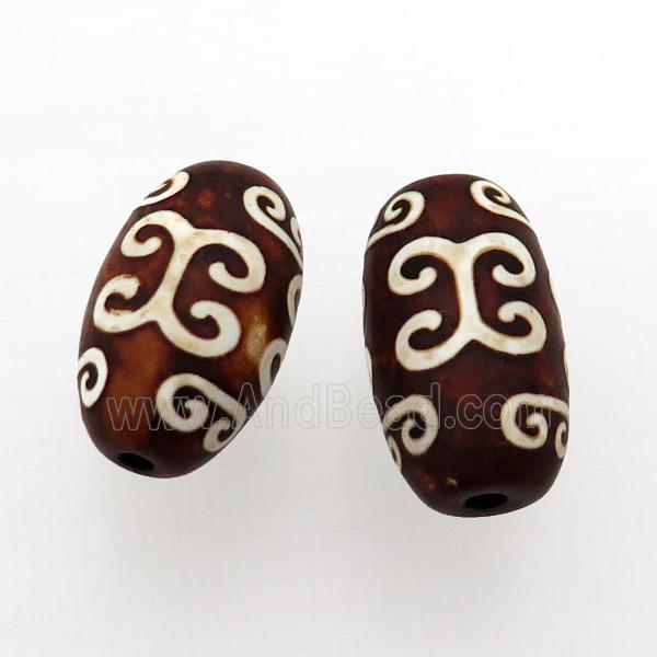 tibetan DZi Agate barrel beads
