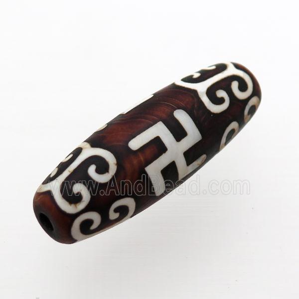tibetan DZi Agate barrel beads