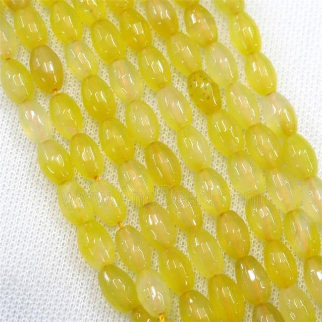 yellow Agate beads, faceted barrel