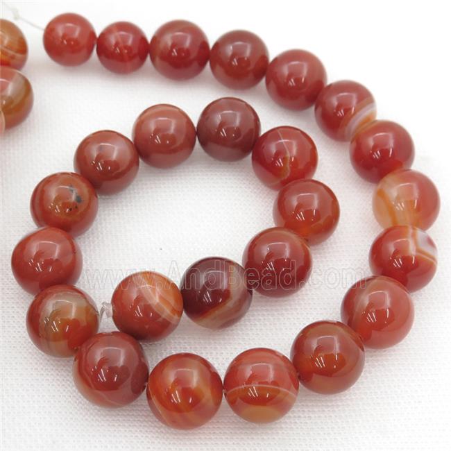 natural red Carnelian Agate beads, round sardonyx