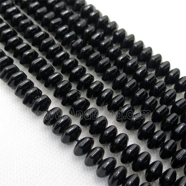 black onyx agate hexagon beads