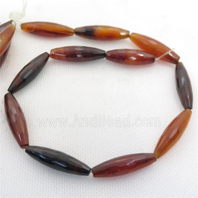 Fancy Agate rice beads, faceted