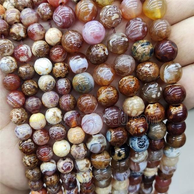 Ancient Cellar Agate Beads Smooth Round