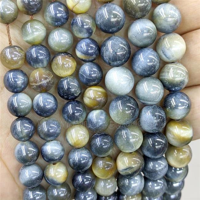 Fancy Dream Tiger eye stone Beads Smooth Round Electroplated