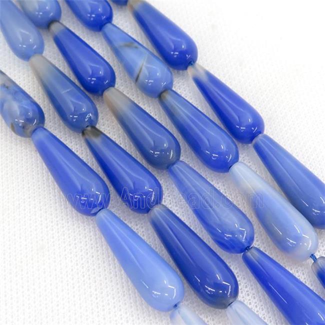 royalblue Agate teardrop beads