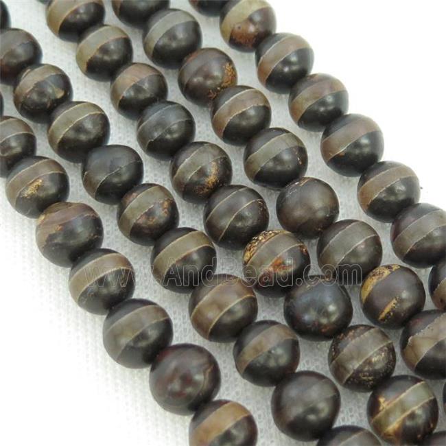round Tibetan Agate Beads