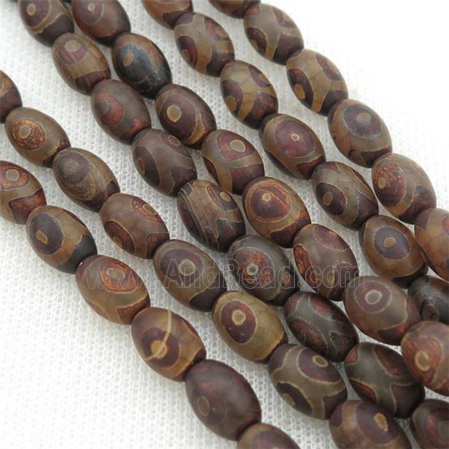 Tibetan Agate rice beads, eye