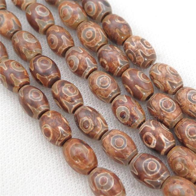 Tibetan Agate barrel beads, eye