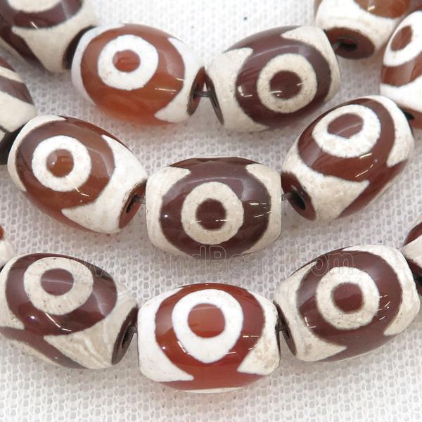 Tibetan Agate rice beads, eye
