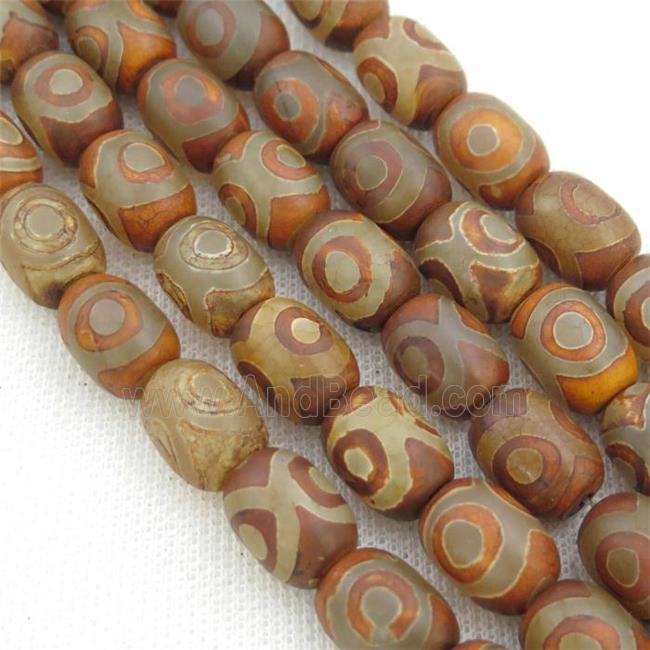 Tibetan Agate barrel Beads