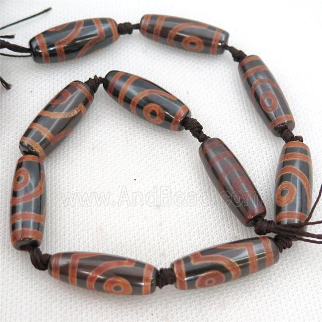 Tibetan Agate rice beads, eye