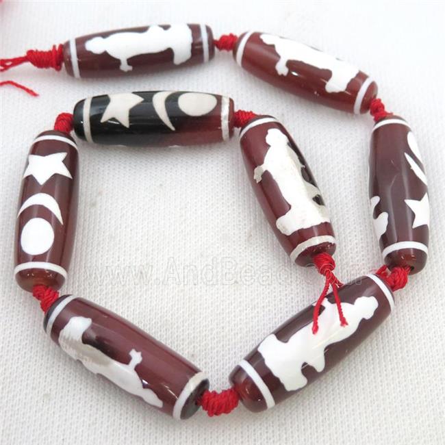 Tibetan Agate rice beads