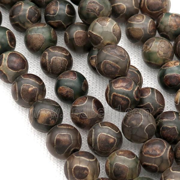 tibetan Agate Beads, round, football