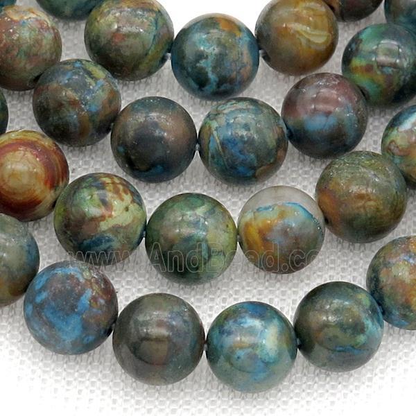 round blue Agate Beads
