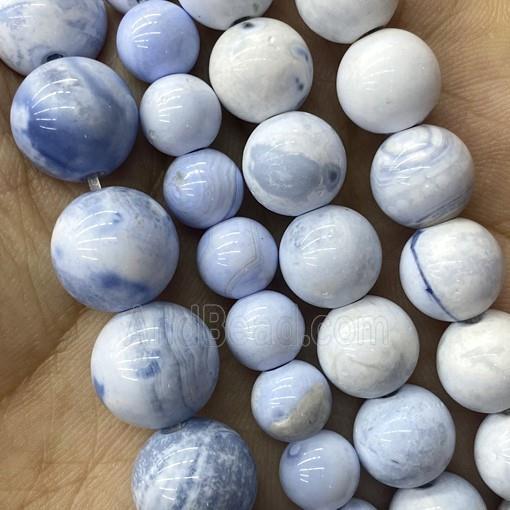 blue fire Agate Beads, round