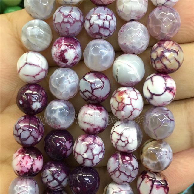 dragonVeins Agate Beads, faceted round