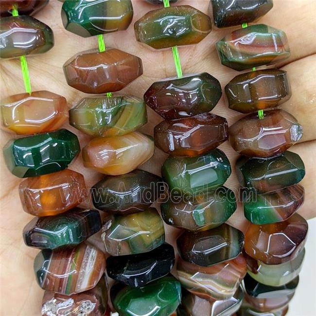 Coffee Agate Beads Faceted Rondelle Dye