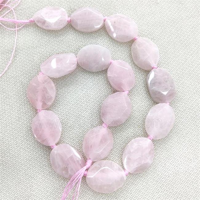 Rose Quartz slice Beads, faceted