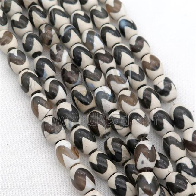 tibetan agate barrel beads