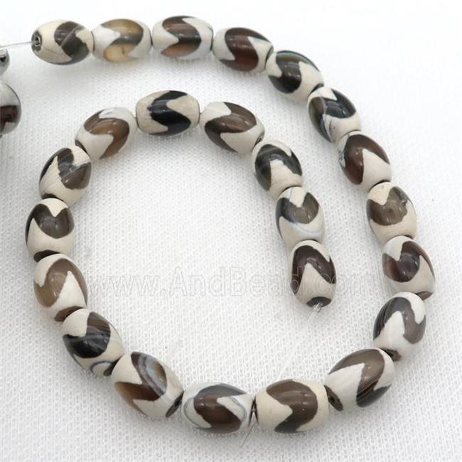 tibetan agate barrel beads