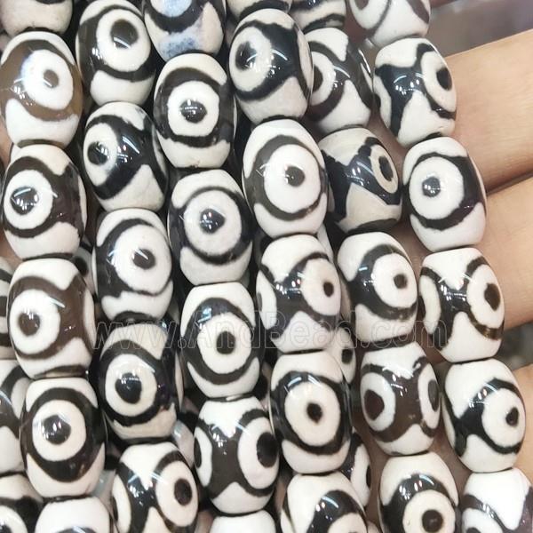 tibetan agate barrel beads, eye