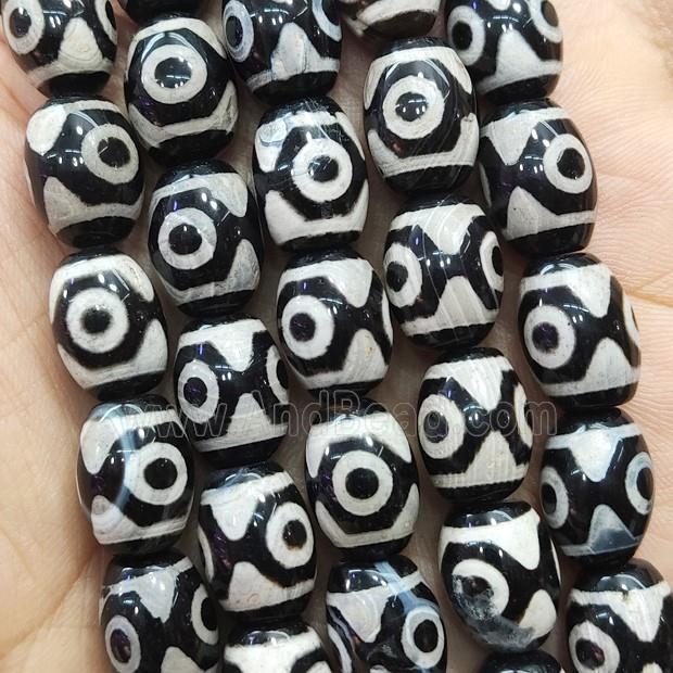 tibetan agate barrel beads, eye