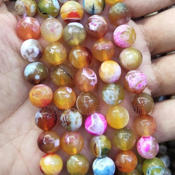 faceted round Agate Beads, dye